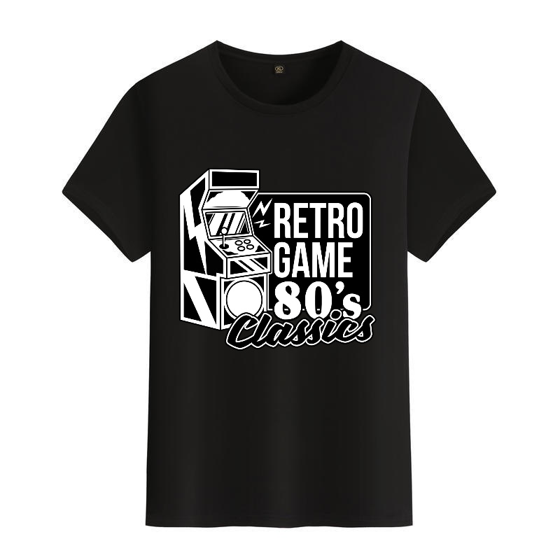 Men's Black Round-Neck Short-S - Street Fashion Game 리뷰 및 가격