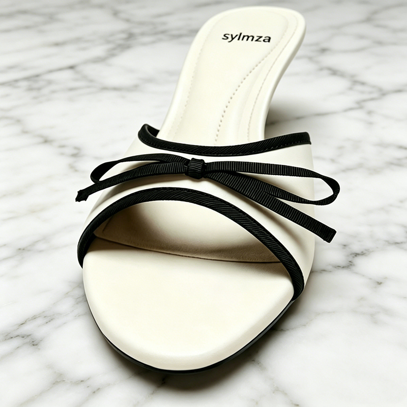 Fashion Bow Detail Heeled Sand - Street Fashion Lady 리뷰 및 가격