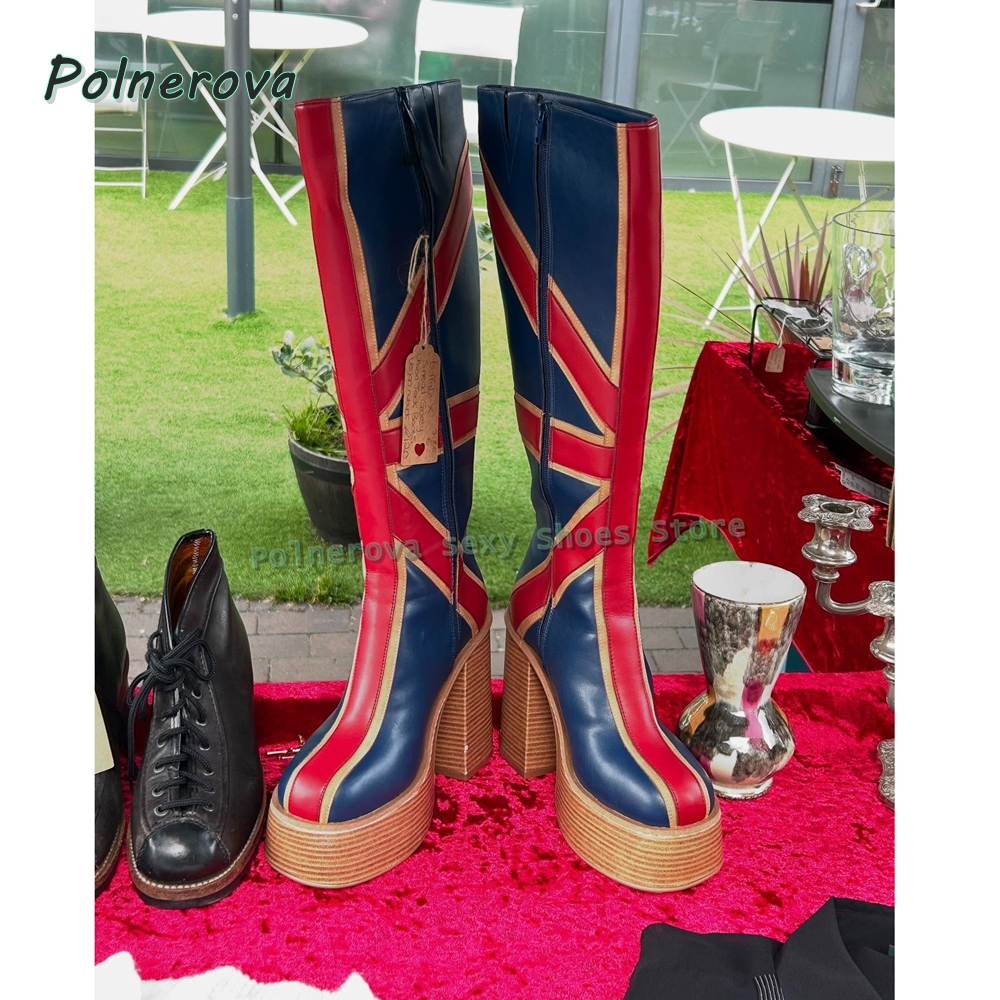 Union Jack Platform Fashion Bo - Girl Fashion Street 리뷰 및 가격