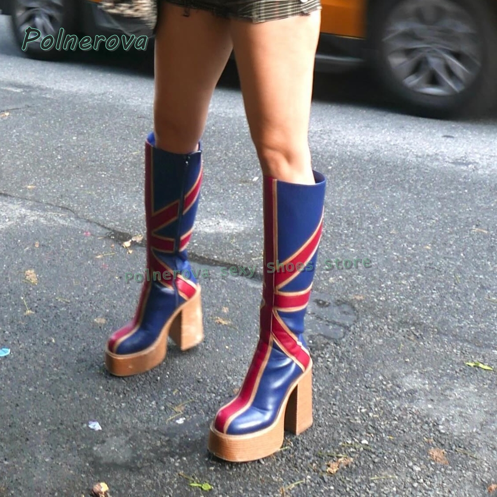 Union Jack Platform Fashion Bo - Girl Fashion Street 리뷰 및 가격