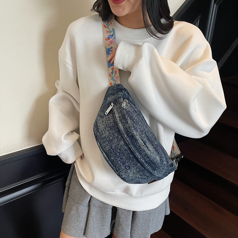 Denim Blue Chest Bags For Wome - Street Fashion Trends 2025 리뷰 및 가격