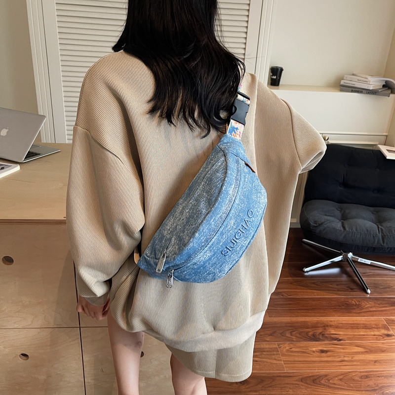 Denim Blue Chest Bags For Wome - Street Fashion Trends 2025 리뷰 및 가격